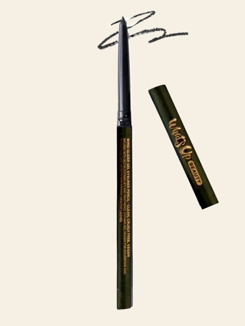 Whats Up Beauty Wind Glider Gel Eyeliner 01 Black Retractable Vegan Longwear